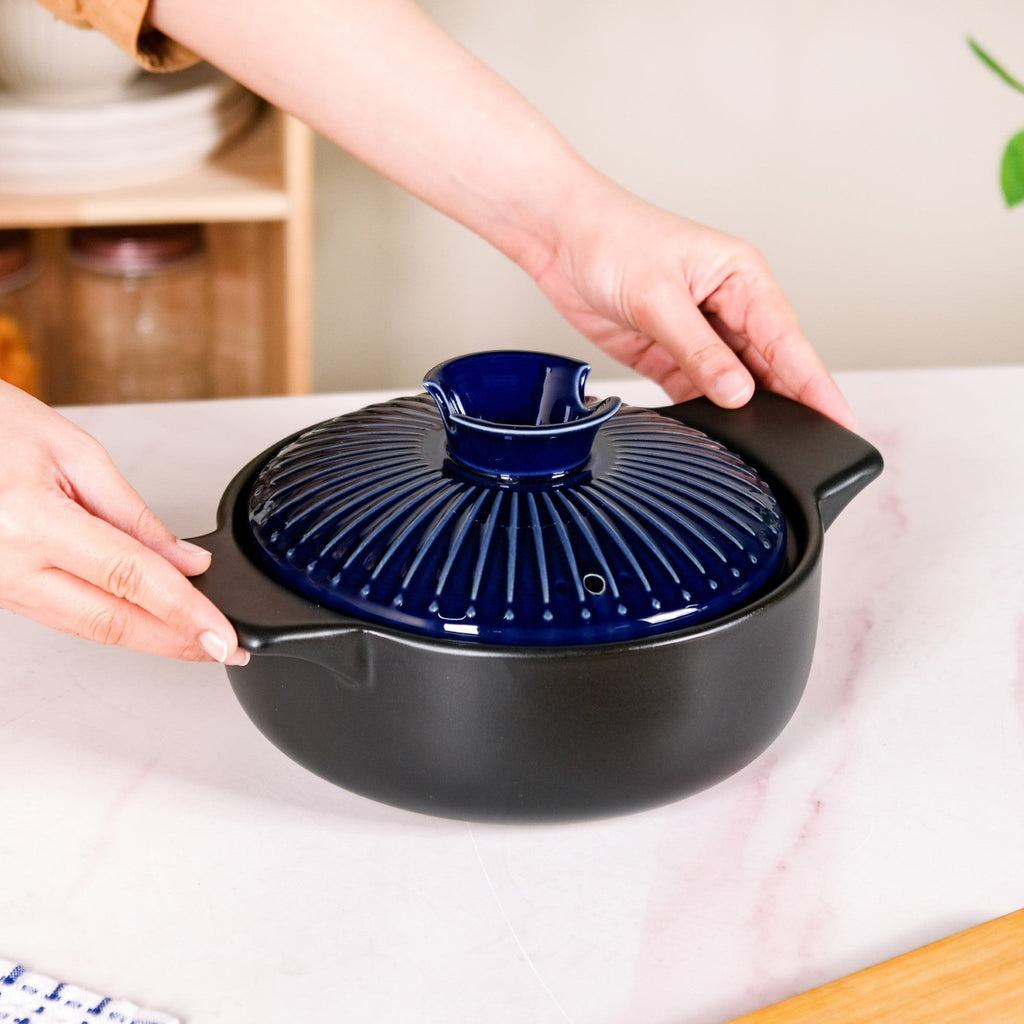 Lumea Japanese Style Earthenware Clay Cooking Pot 1600ml Nestasia