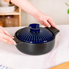 Lumea Japanese Style Earthenware Clay Cooking Pot 1600ml Nestasia