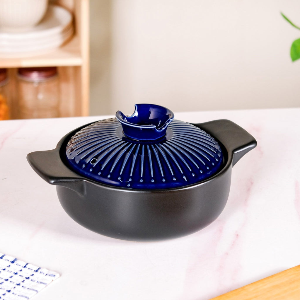 Lumea Japanese Style Earthenware Clay Cooking Pot 1600ml Nestasia