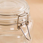 Set Of 4 Glass Storage Kitchen Jars With Clip Lids 500ml Nestasia