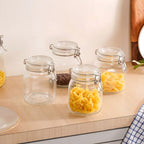 Airtight Glass Jars With Clip Lids Set Of 4 1000ml Nestasia
