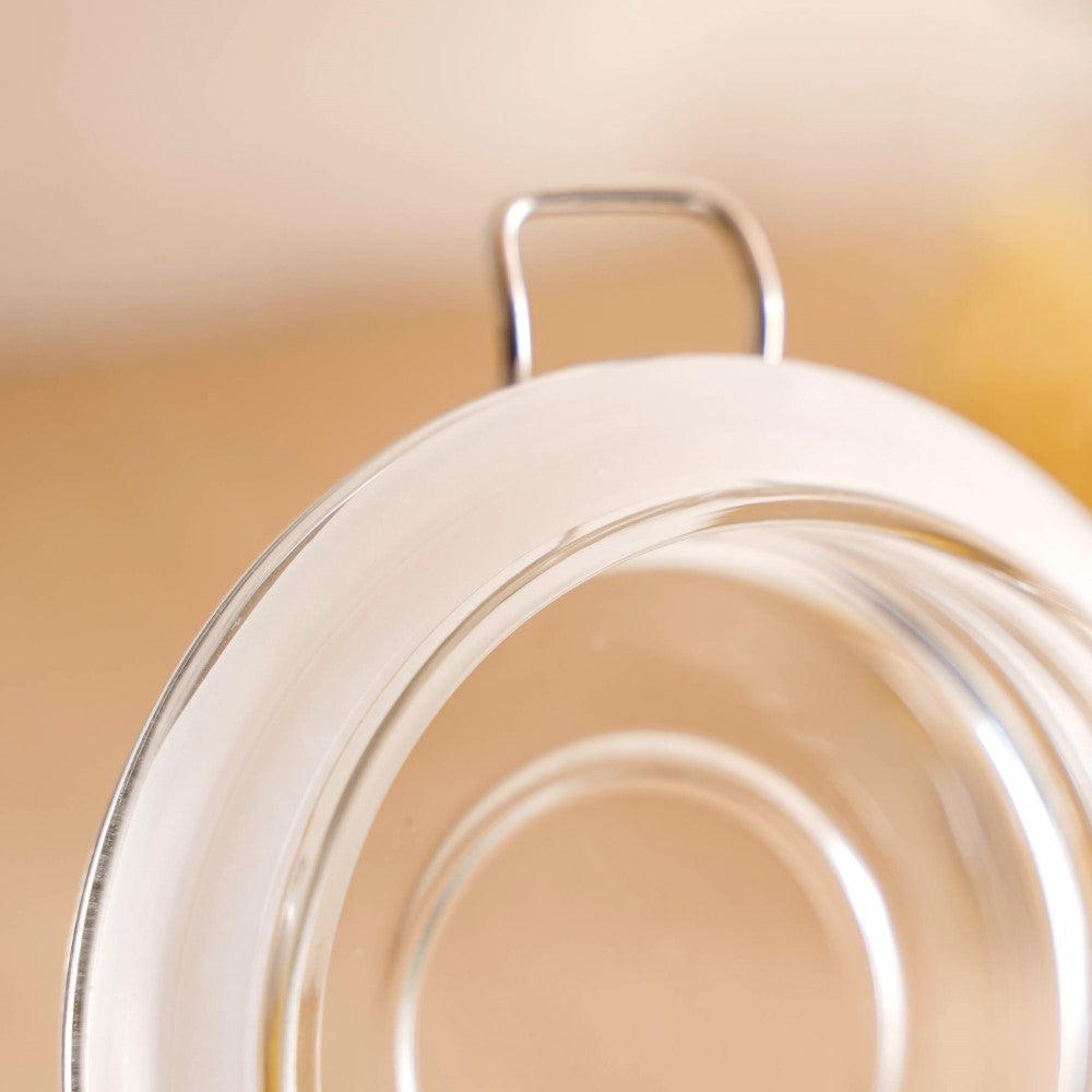 Set Of 4 Glass Storage Kitchen Jars With Clip Lids 500ml Nestasia