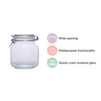 Airtight Glass Jars With Clip Lids Set Of 4 1000ml Nestasia