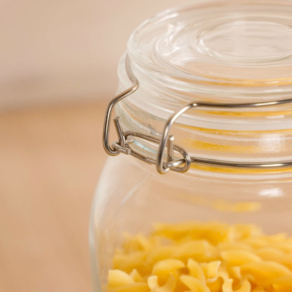 Airtight Glass Jars With Clip Lids Set Of 4 1000ml Nestasia