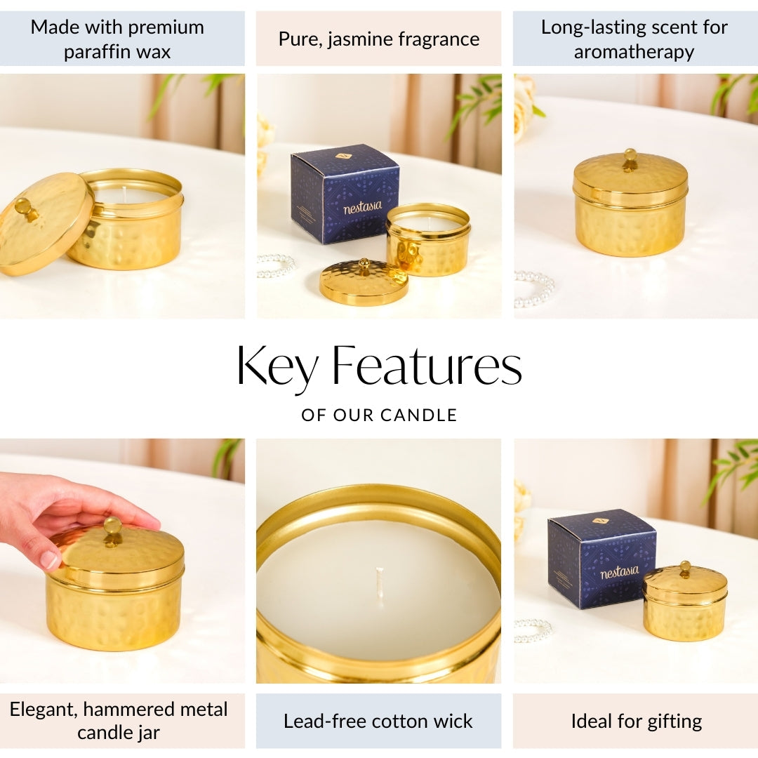 Jasmine Luxe Candle Jar Nestasia
