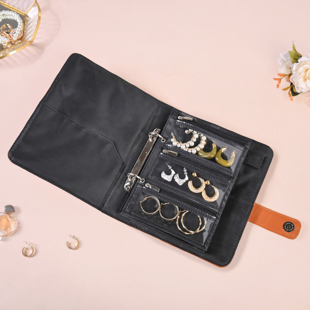 Jewellery Organiser And Storage Bag Brown Nestasia