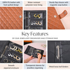 Jewellery Organiser And Storage Bag Brown Nestasia