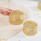 Set Of 2 Ornate Dry Fruit Box Gold Nestasia