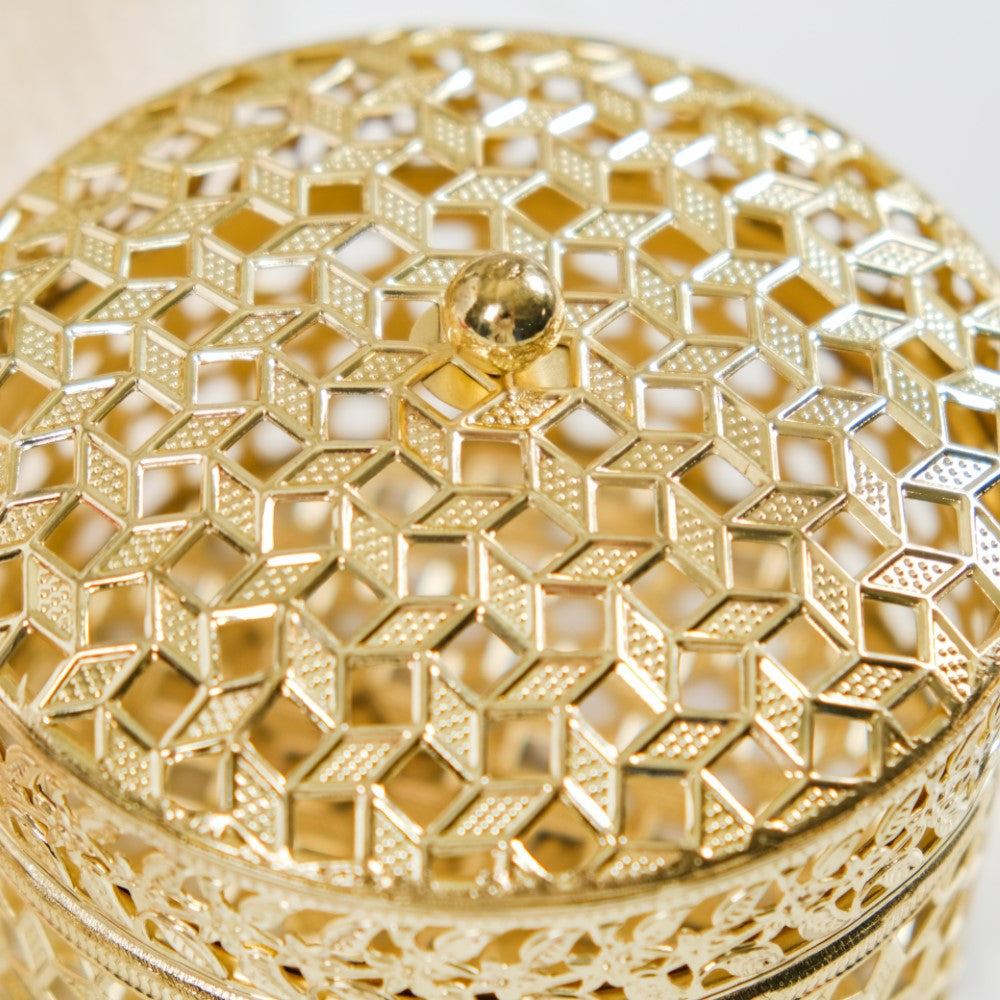 Set Of 2 Ornate Dry Fruit Box Gold Nestasia
