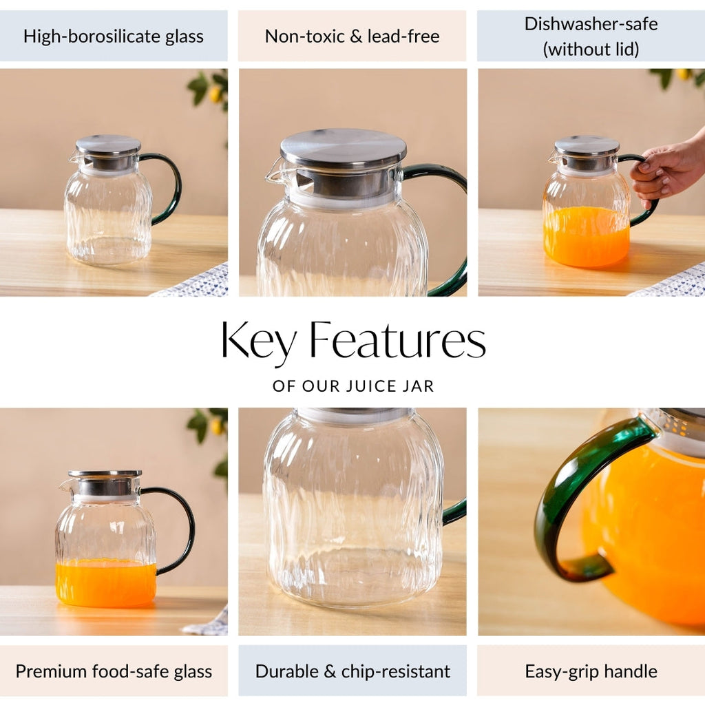 Juice Jar With Strainer Lid 1000ml Nestasia