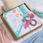 Jumbo Joy Baby Shower Gift With Towel Swaddle Napkin Rattle Set Of 6 Nestasia