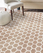 Natural Rectangular Jute Carpet For Dining Area