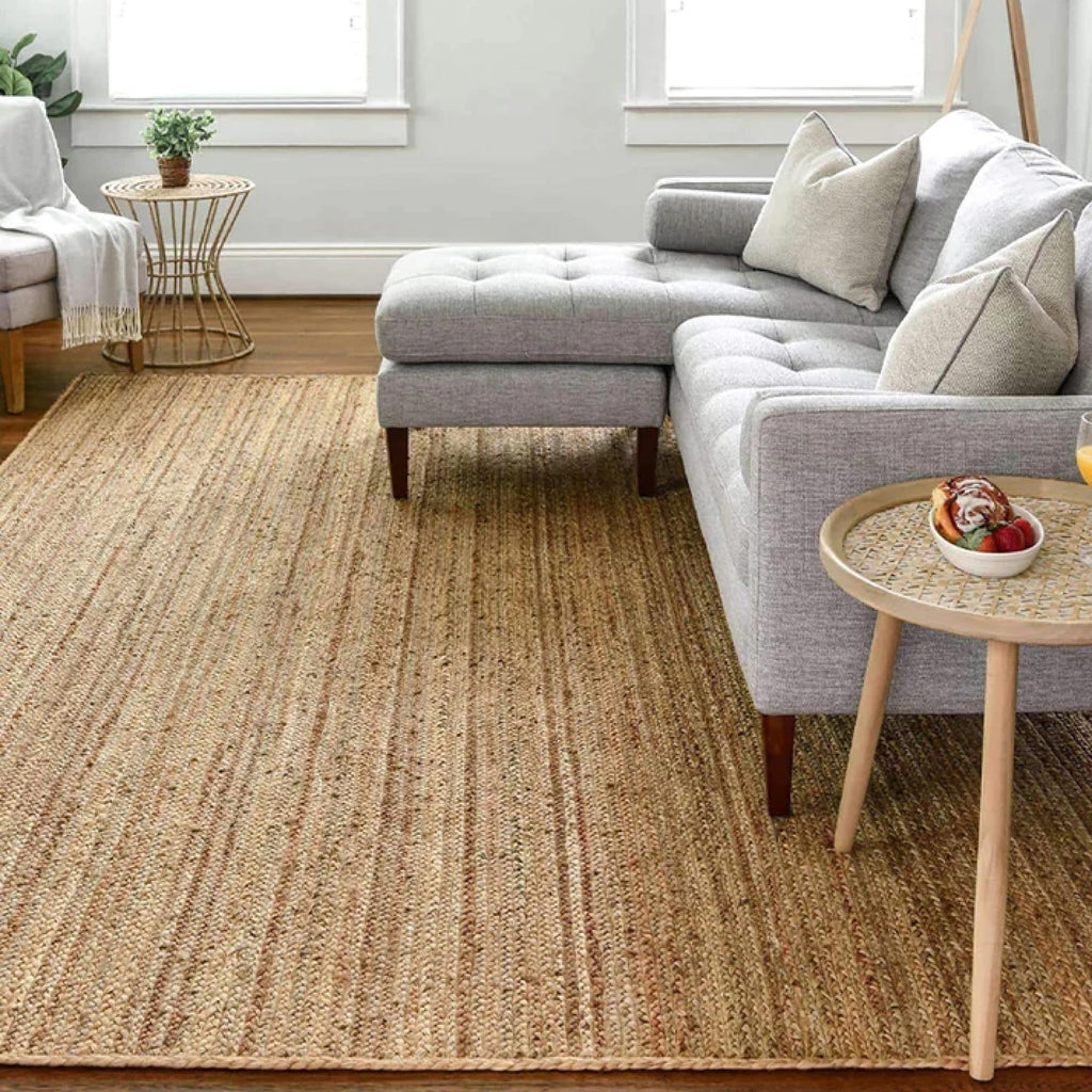 Durable Rustic Rectangular Jute Carpet For Balcony