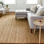 Durable Rustic Rectangular Jute Carpet For Balcony