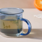 Double Wall Glass Mug Blue Nestasia