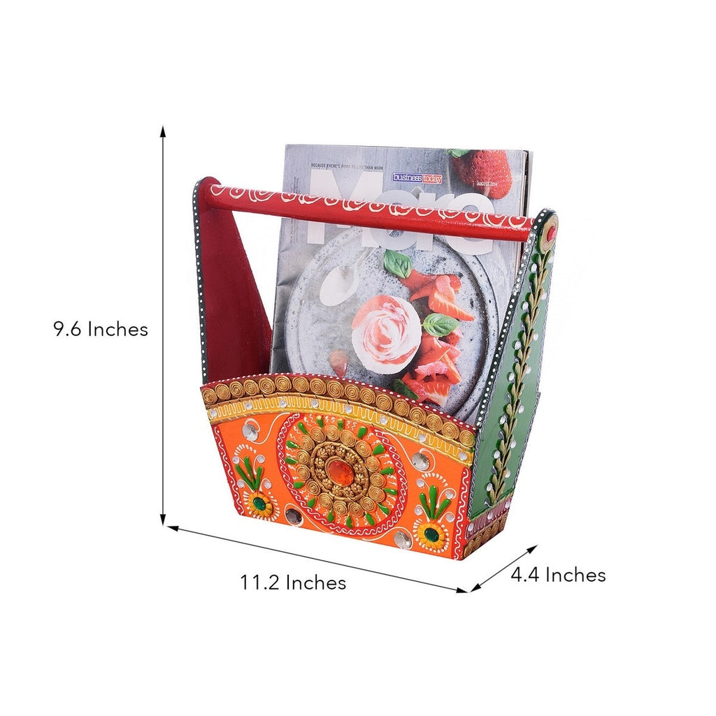 Papier-Mache Wooden Multiutility Basket Kafalo