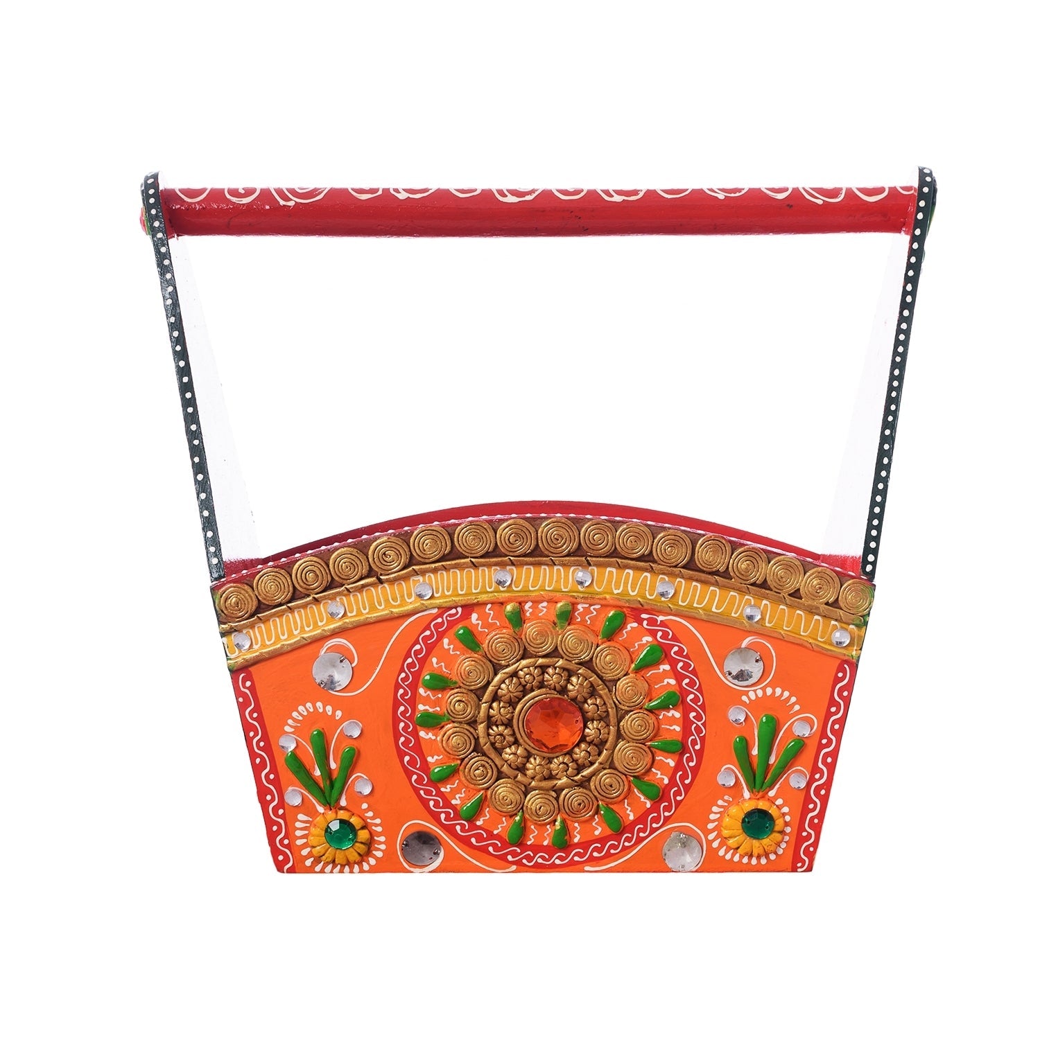 Papier-Mache Wooden Multiutility Basket Kafalo