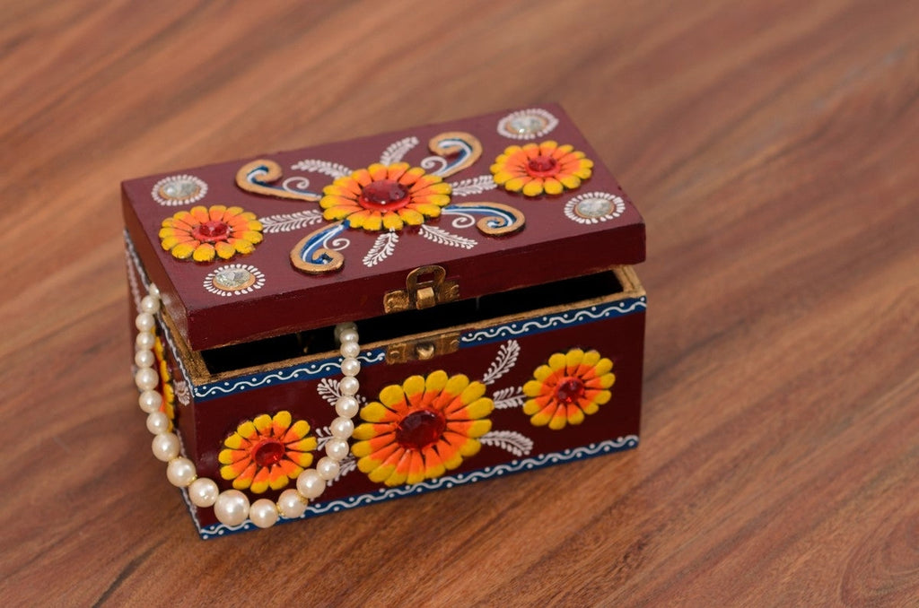 Splendid Multiutility Papier-Mache Wooden Jewellery Box Kafalo