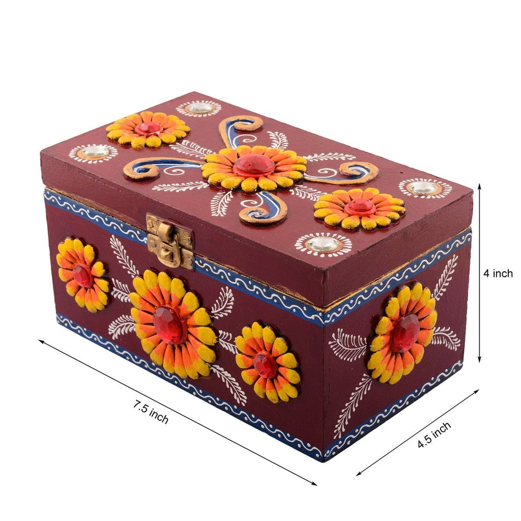 Splendid Multiutility Papier-Mache Wooden Jewellery Box Kafalo