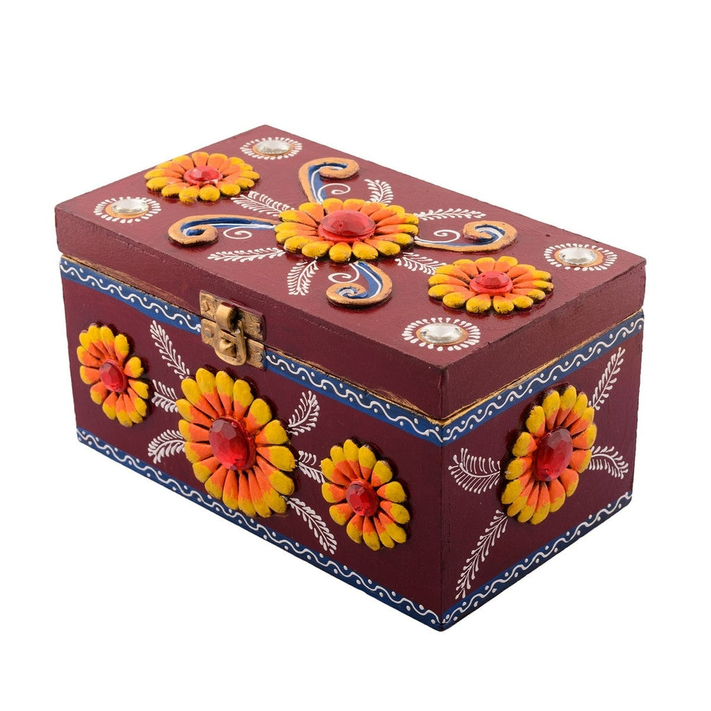 Splendid Multiutility Papier-Mache Wooden Jewellery Box Kafalo