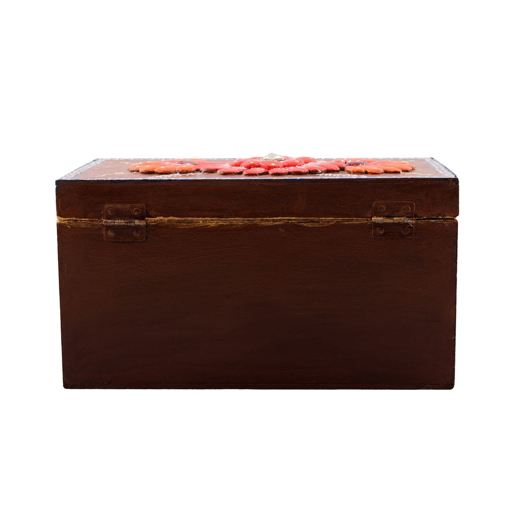 Floral Multiutility Papier-Mache Wooden Jewellery Box Kafalo