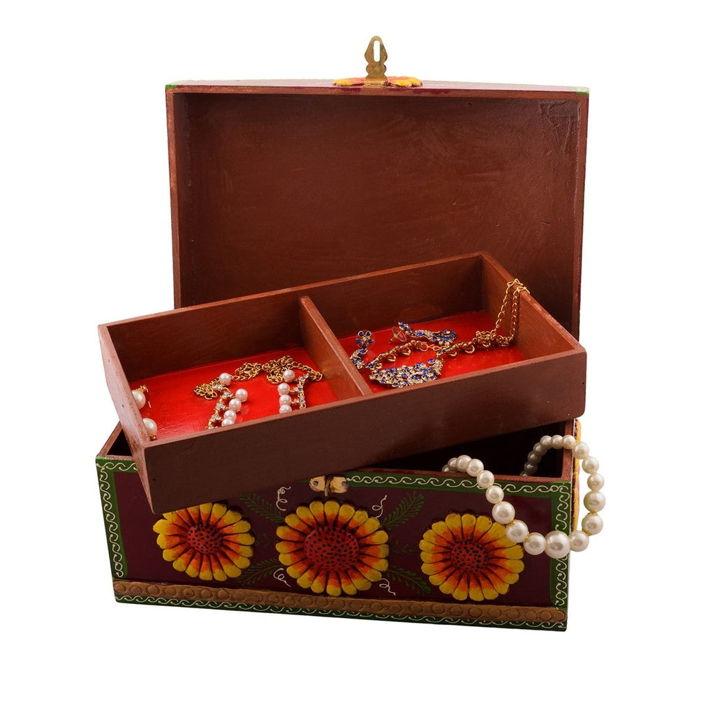 Decorative Multiutility Papier-Mache Wooden Jewellery Box Kafalo