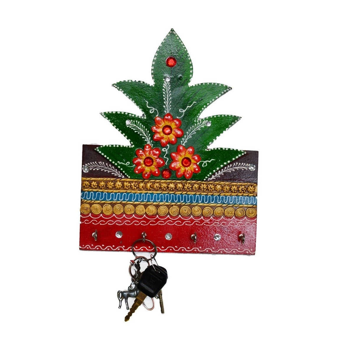 Papier-Mache Tree Designer Key Holder With 5 Hooks Kafalo