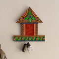 My Sweet Home Hut Shape Papier-Mache Wooden Keyholder Kafalo