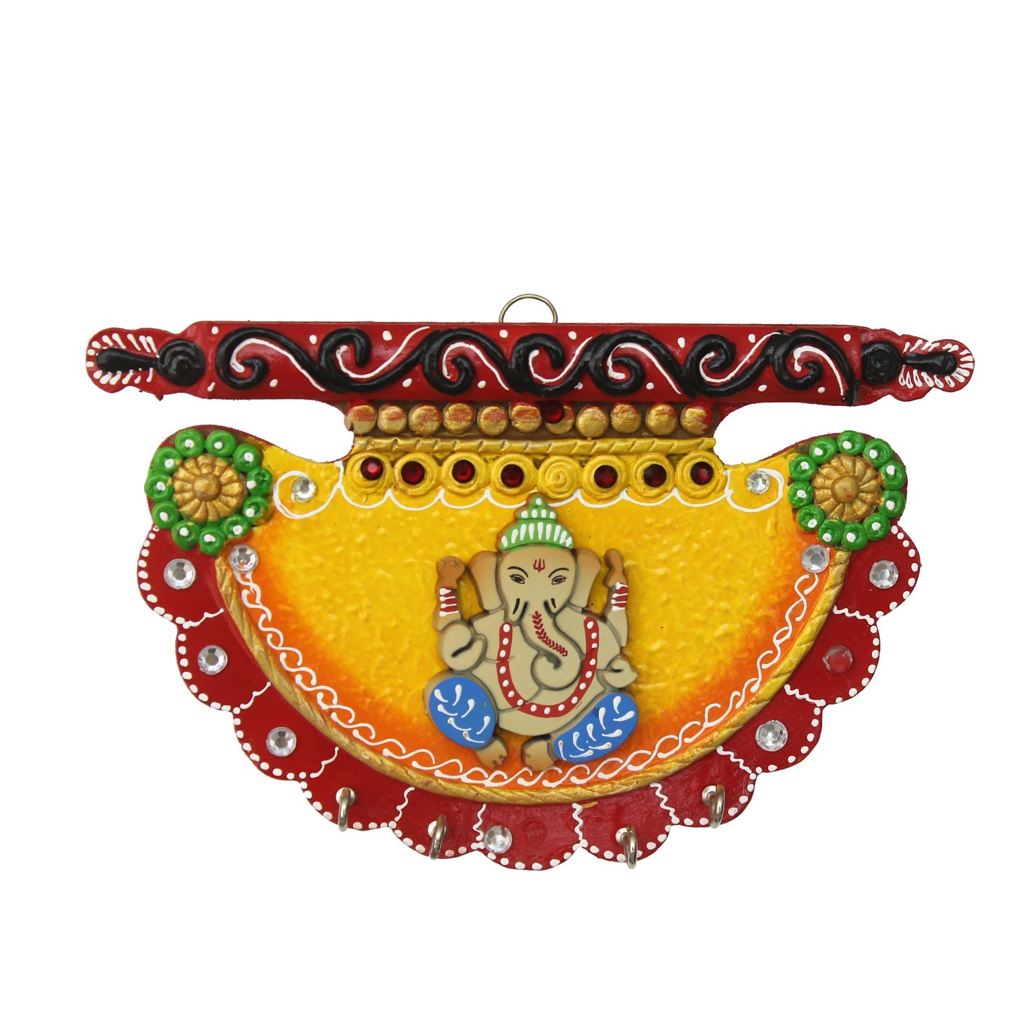 Papier-Mache Shahi Pankhi Key Holder Kafalo