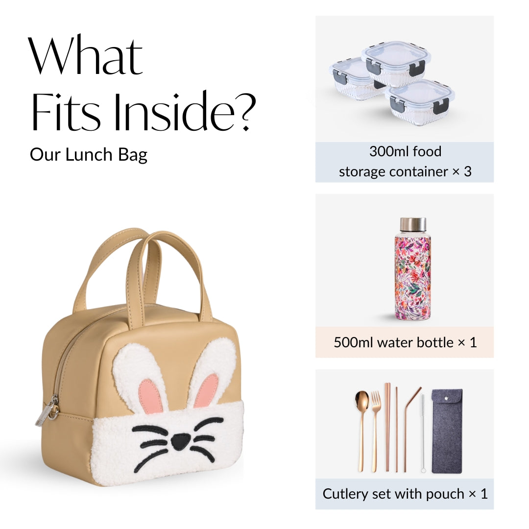 Cute Bunny Leakproof Lunch Bag For Kids Nestasia