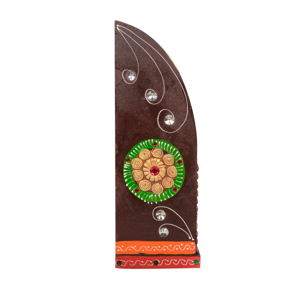 Papier-Mache Embossed 3 Racks Floor Standing Magzine Holder Kafalo