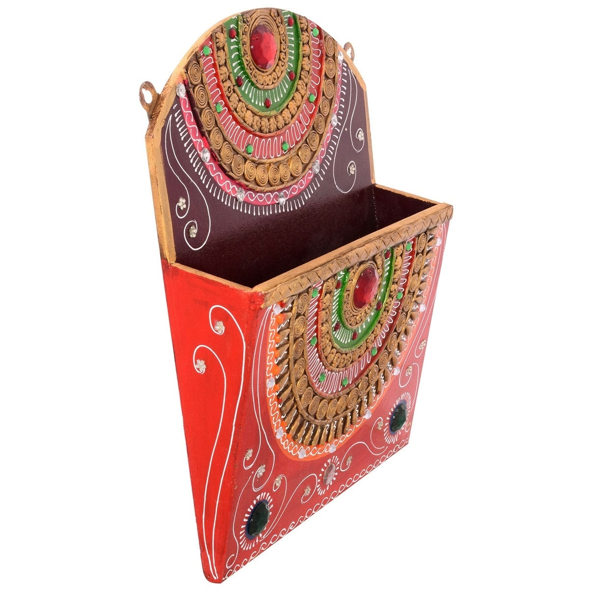 Decorative Papier-Mache Wall Mounted Magzine Holder Kafalo