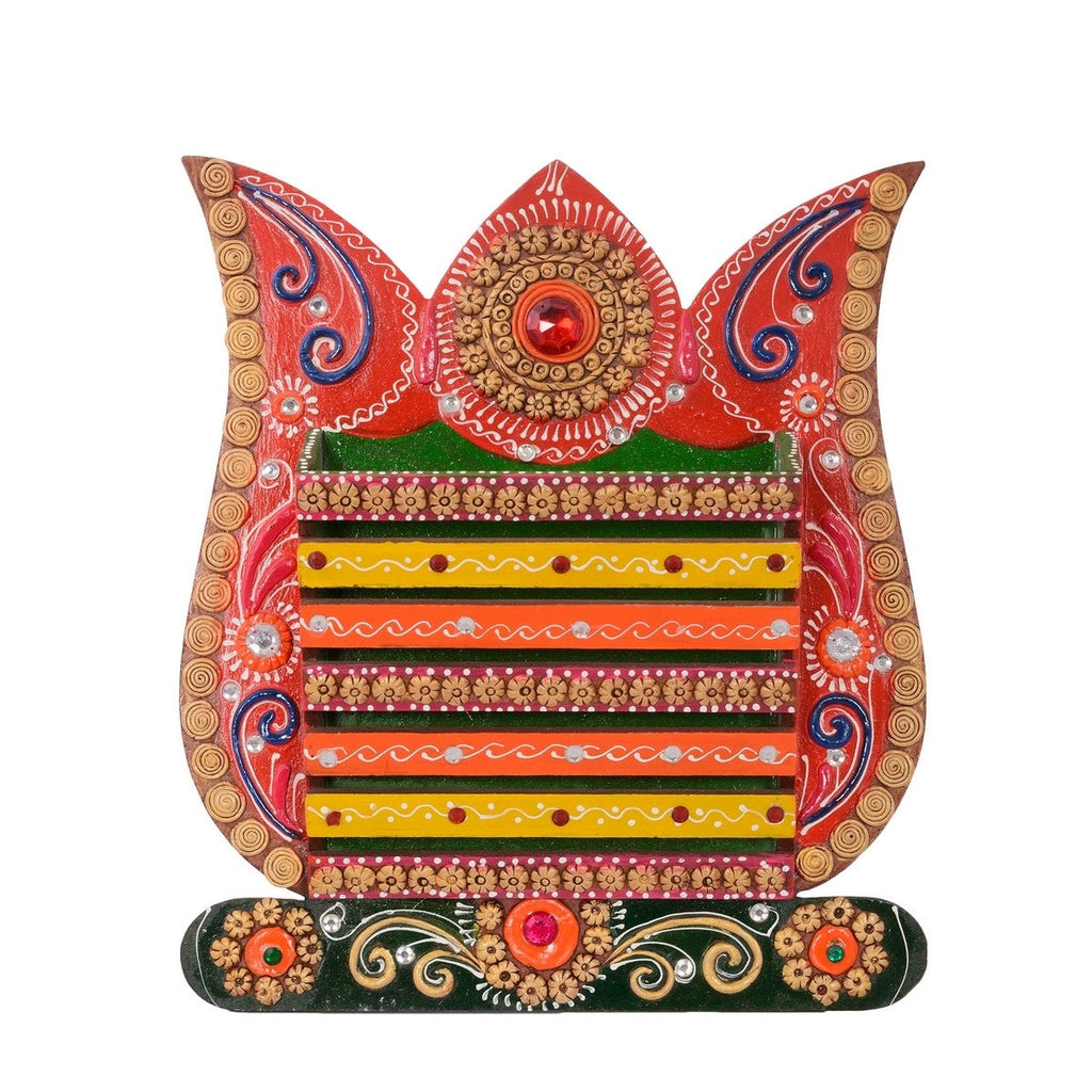 Ornamental Papier-Mache Wall Mounted Magzine Holder Kafalo