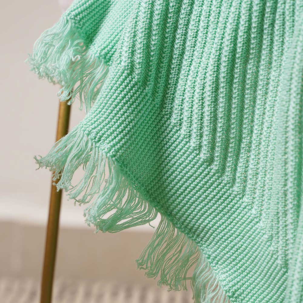 Frilled Mint Throw Nestasia