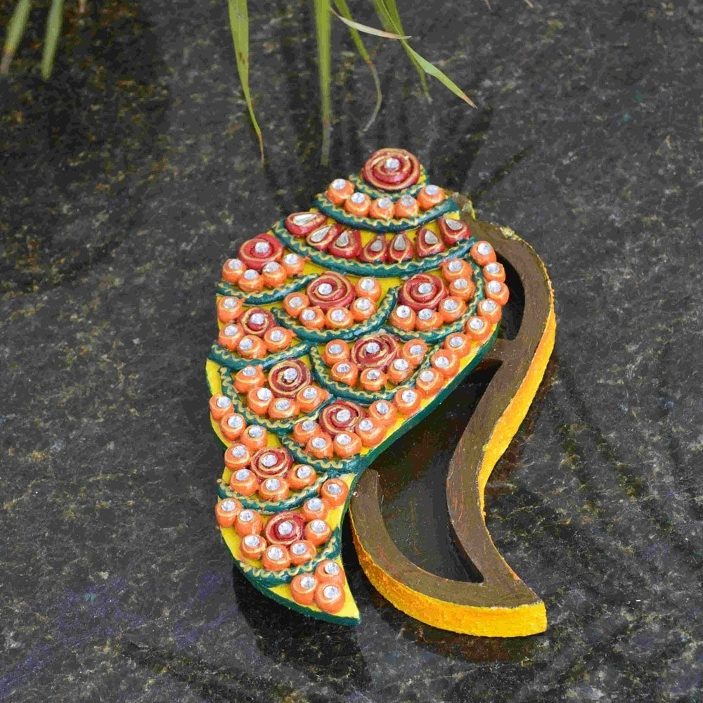 Papier Mache Embossed Roli Tikka Chawal Holder Kafalo