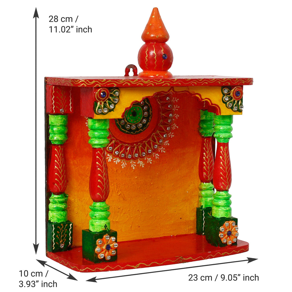 Papier Mache and Wooden Handcrafted Temple Kafalo