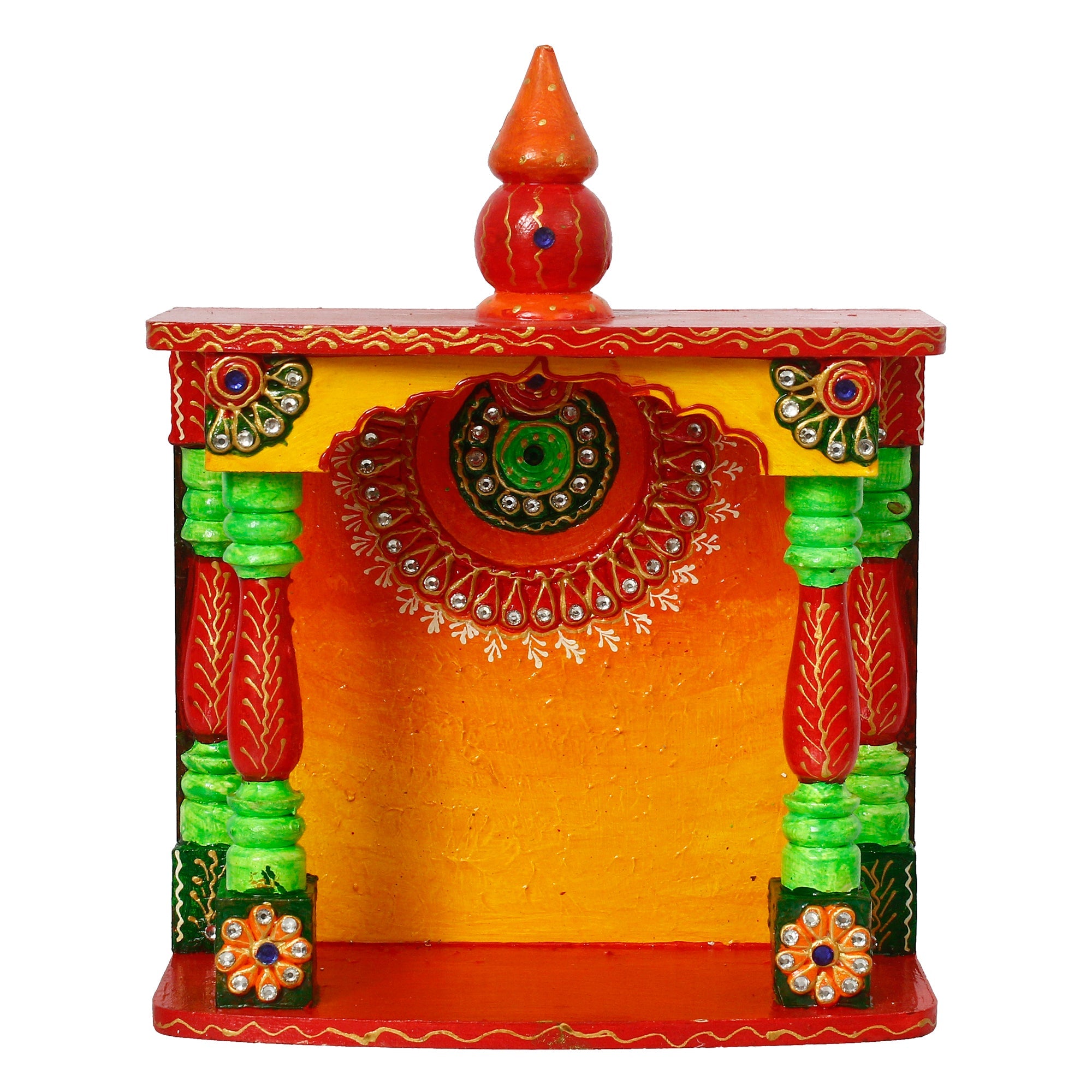 Papier Mache and Wooden Handcrafted Temple Kafalo