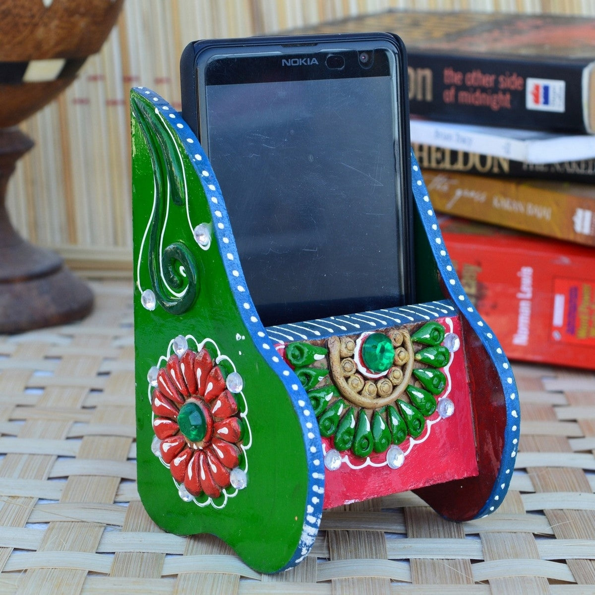 Kundan Studded Mobile Stand Kafalo