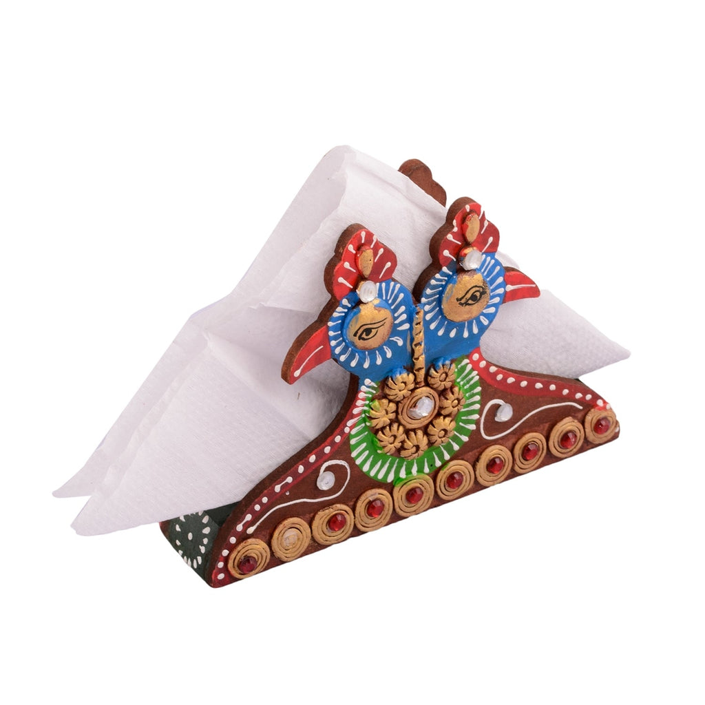 Wooden Papier Mache Decorative Tissue Paper Holder Kafalo