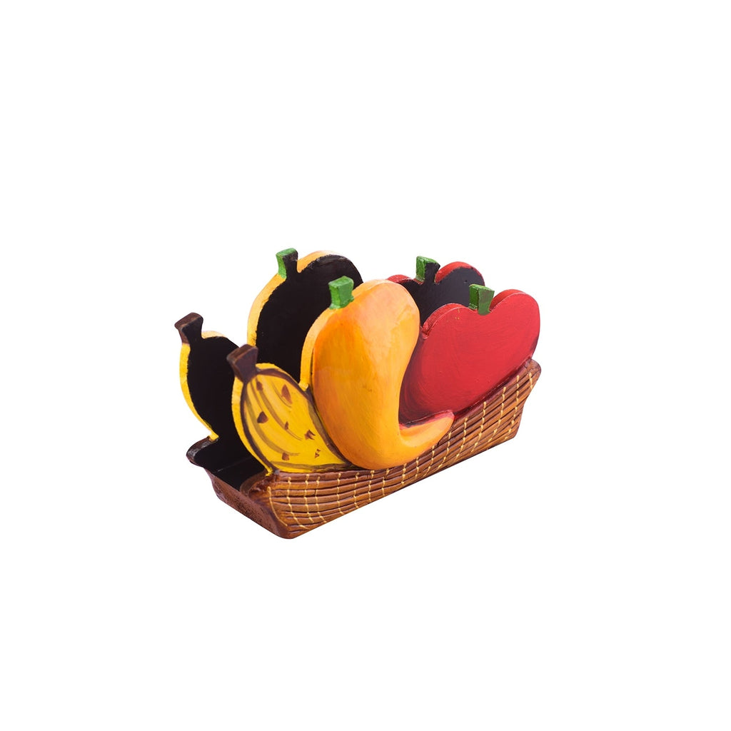 Papier-Mache Wooden Fruits Napkin Holder Kafalo