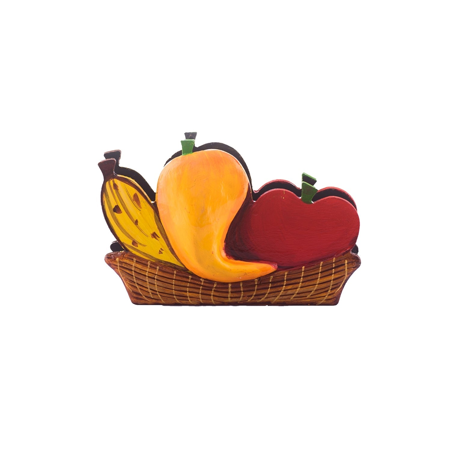 Papier-Mache Wooden Fruits Napkin Holder Kafalo