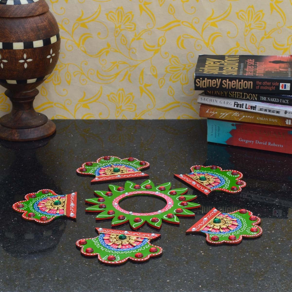 Decorative Floor Rangoli - Pankhi Design Kafalo