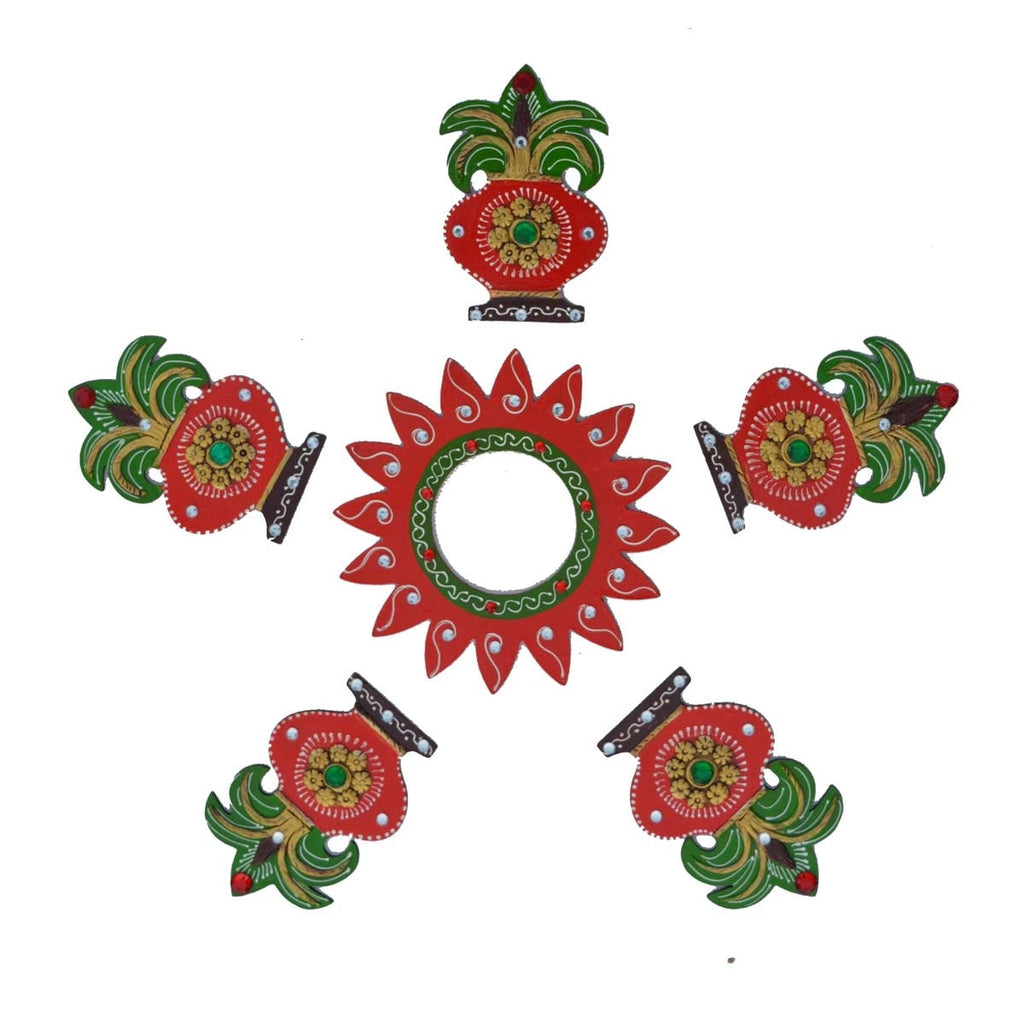 Decorative Floor Rangoli - Kalash Design Kafalo