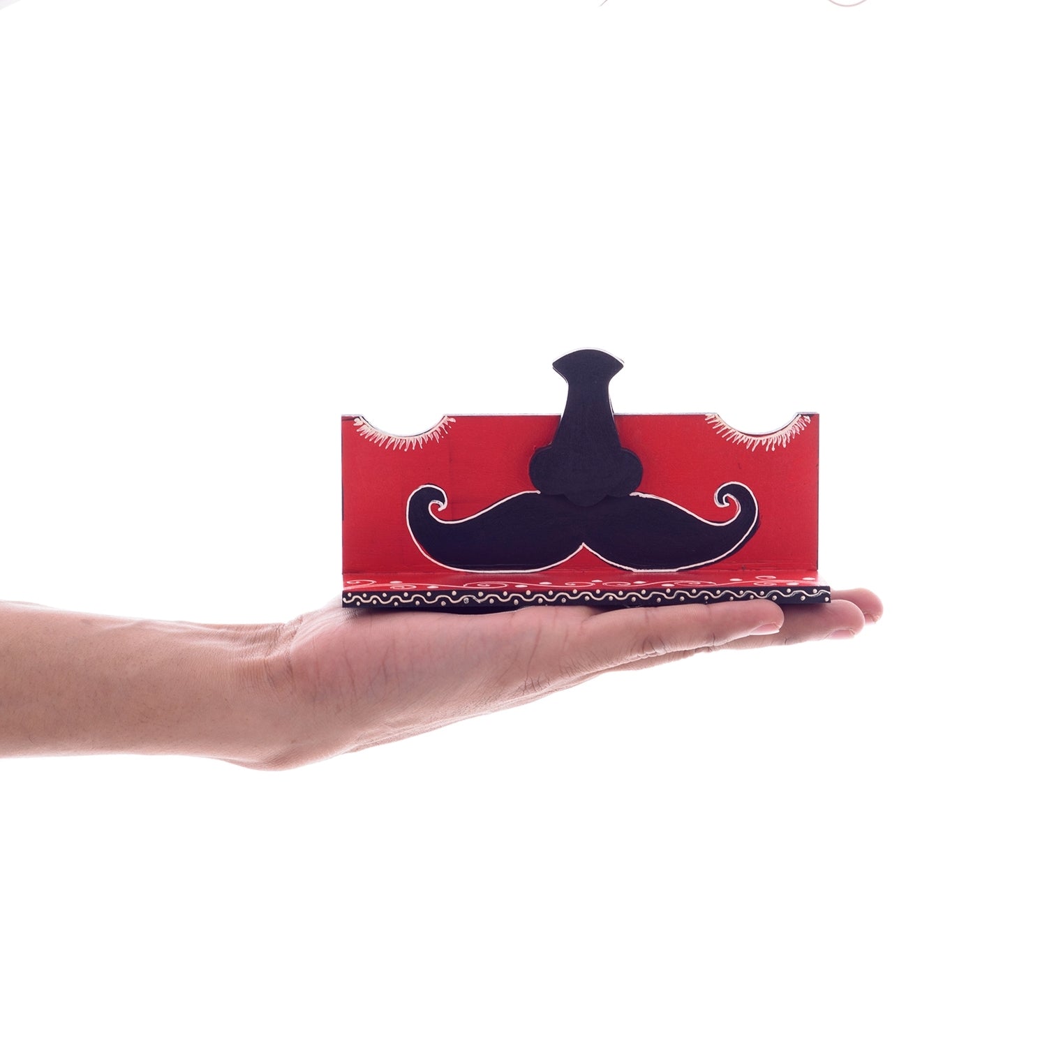 Handcrafted Decorative Moustache Sunglasses Holder Kafalo