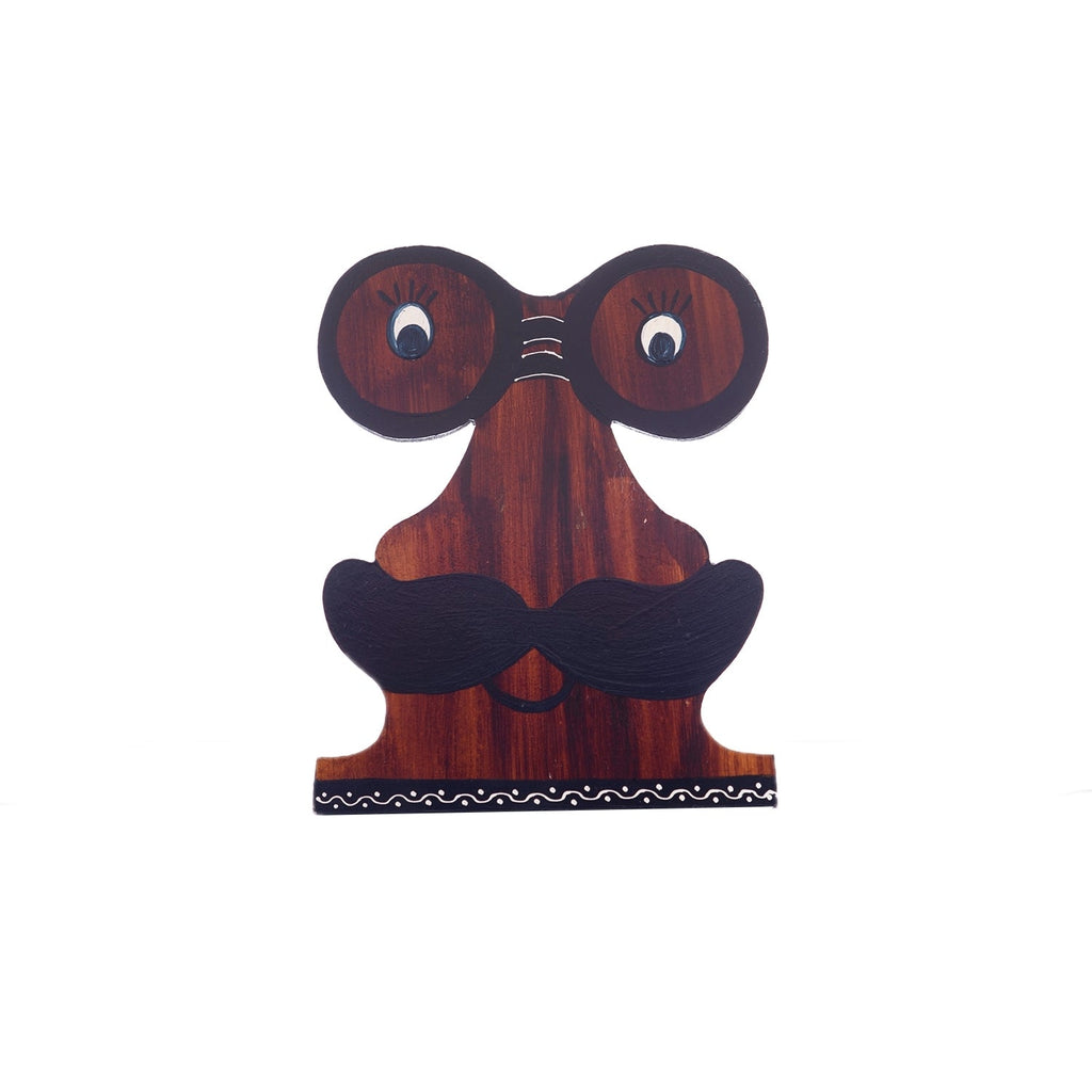 Handcrafted Decorative Moustache Sunglasses Holder Kafalo