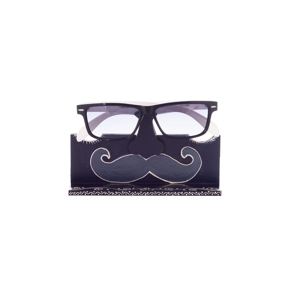 Handicrafted Decorative Moustache Design Sunglasses Holder Kafalo
