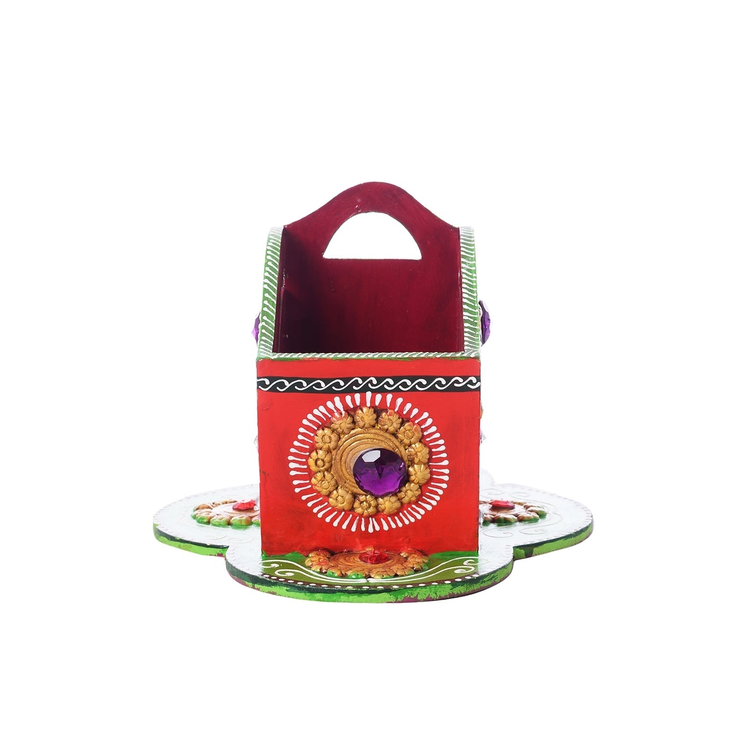 Decorative Papier-Mache Wooden Pen Stand Kafalo