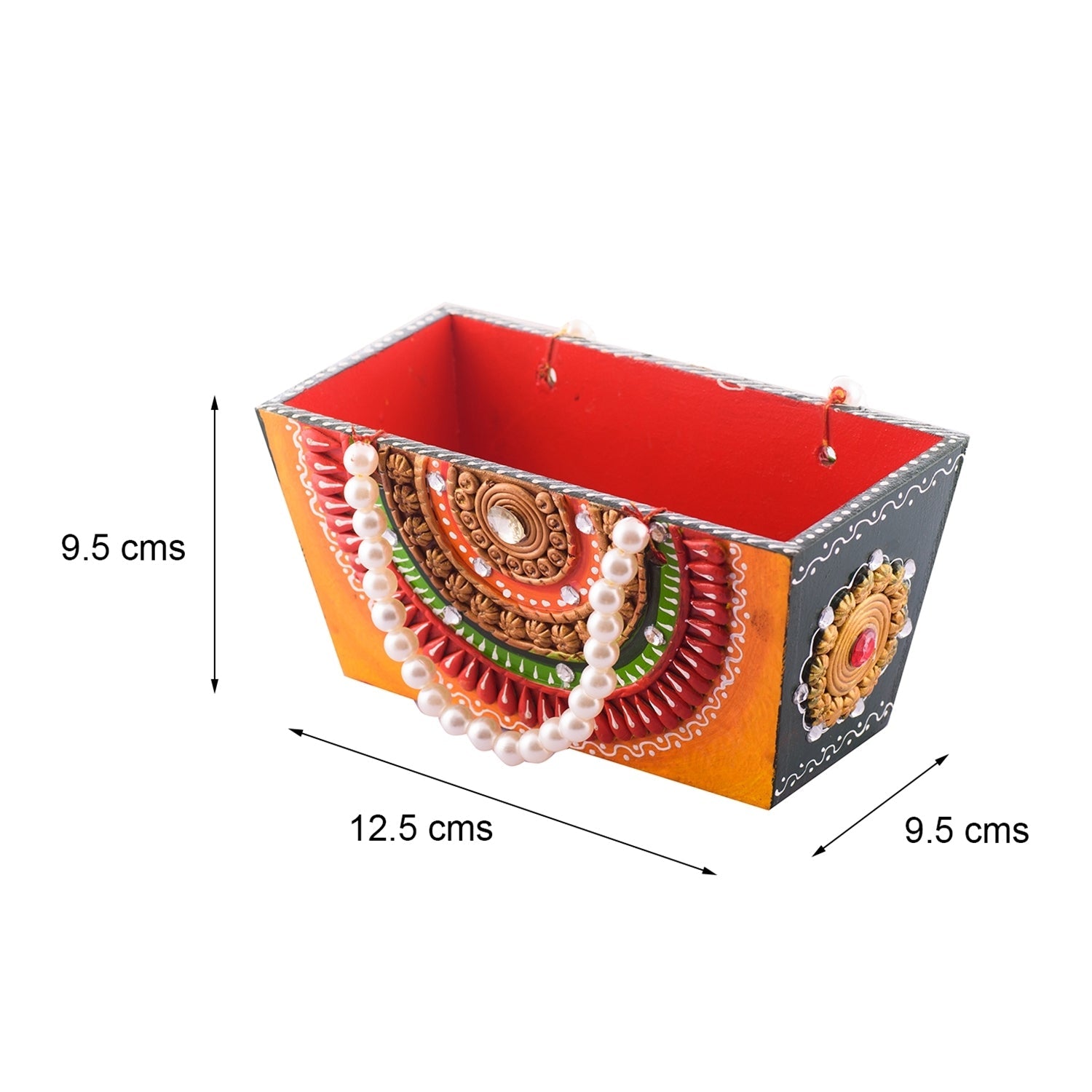 Papier-Mache Wooden Decorative Premium Pen Stand Utility Box Kafalo