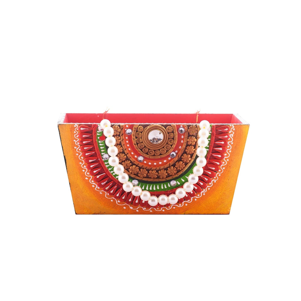 Papier-Mache Wooden Decorative Premium Pen Stand Utility Box Kafalo