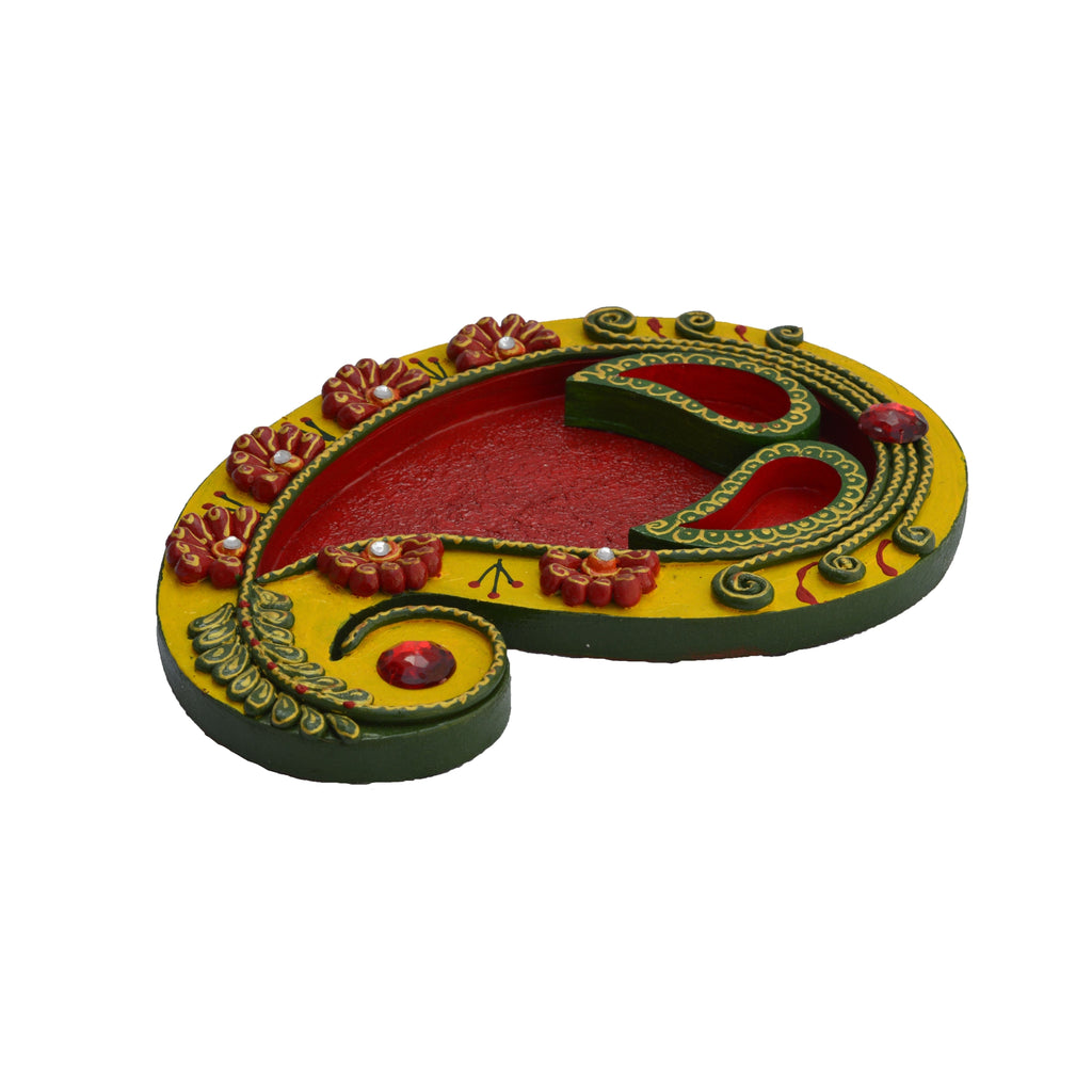 Papier-Mache Roli Tikka Pooja Thali Kafalo